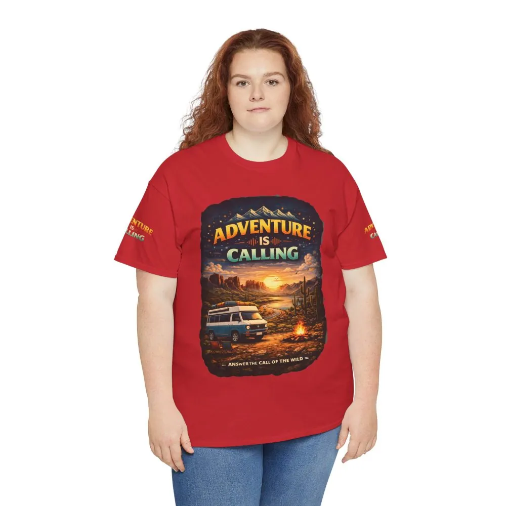 11326544142926928861_2048.jpeg Unisex Heavy Cotton Tee — "Adventure Is Calling" Design Scenic-Line