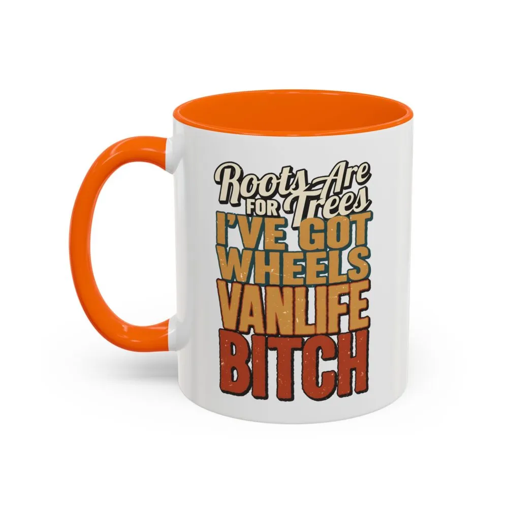 Accent Coffee Mug (11, 15oz) — "Roots Are For Trees" Design F**K-Line