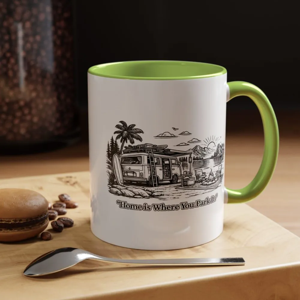 11347038415857758371_2048.jpeg Accent Coffee Mug (11, 15oz) — "Home Is Where You Park It" Design Minimal-Line