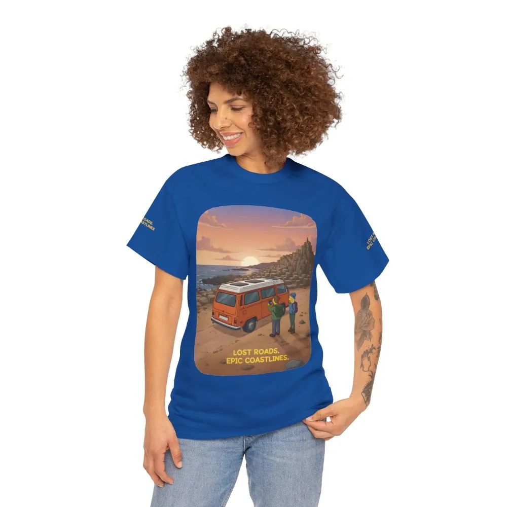 11352586888431467999_2048.jpeg Unisex Heavy Cotton Tee — "Lost Roads Epic Coastlines" Design Sitcom-Line