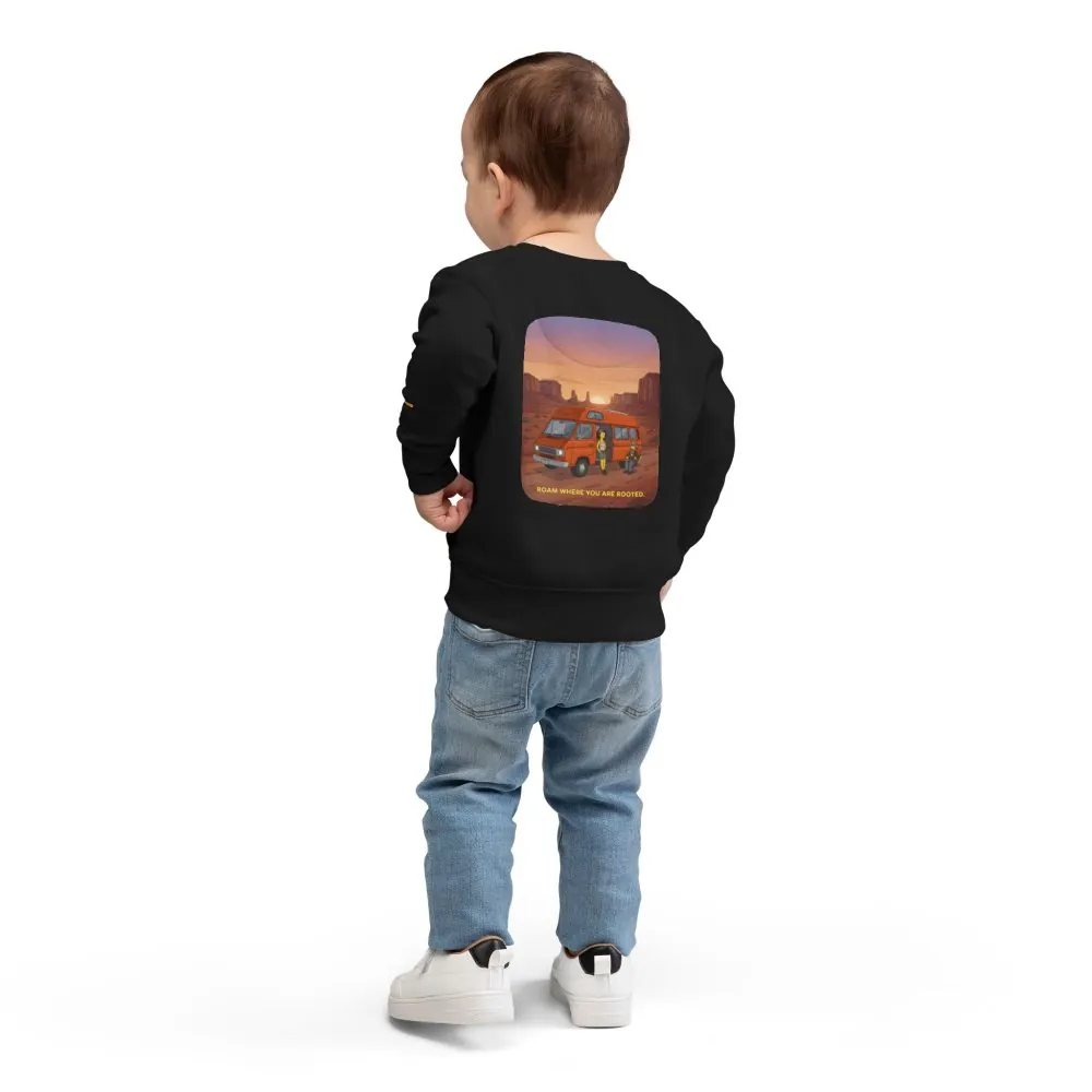 1135780056802974491_2048.jpeg Toddler Sweatshirt - "Roam Where You Are Rooted" (Design Sitcom-Line)