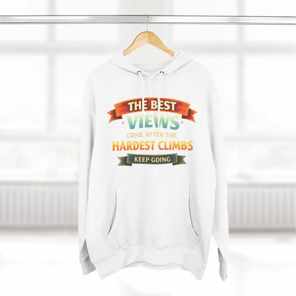 11361823988186941288_2048.jpeg Three-Panel Fleece Hoodie - "The Best Views" Design Scenic-Line