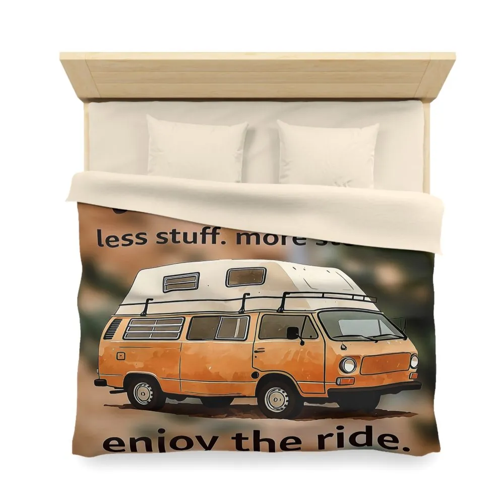 11363456028227516720_2048.jpeg Duvet Cover – “Vanlife - Less Stuff. More Stories. Enjoy the Ride.” Camper Van Bedding