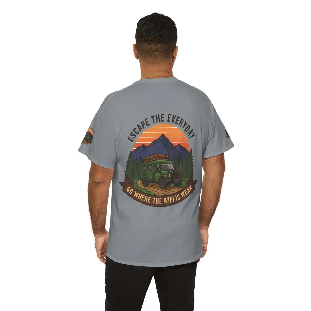 11401063429321957770_2048.jpeg Unisex Heavy Cotton Tee — "Go Where the WiFi Is Weak" Adventure Shirt