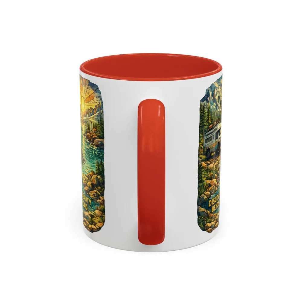 11403608697986662666_2048.jpeg Accent Coffee Mug (11, 15oz) — "Discover The Bieuty Beyond The Road" Design Cubic-Line