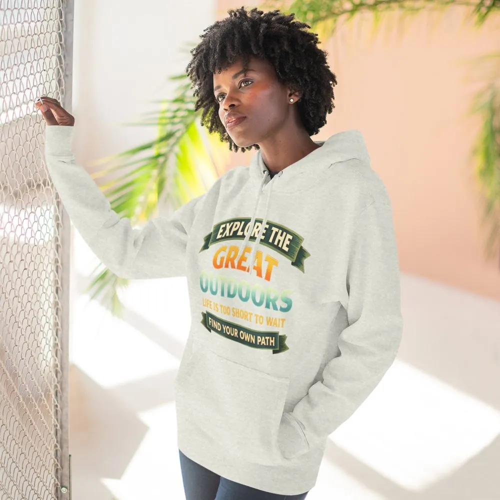 1141004192431271176_2048.jpeg Three-Panel Fleece Hoodie - "Explore The Great Outdoors" Design Scenic-Line