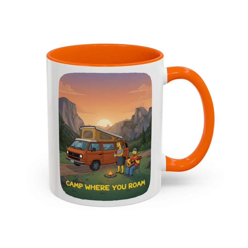 1141256944148895555_2048.jpeg Accent Coffee Mug (11, 15oz) — "Camp Where You Roam" Design Sitcom-Line