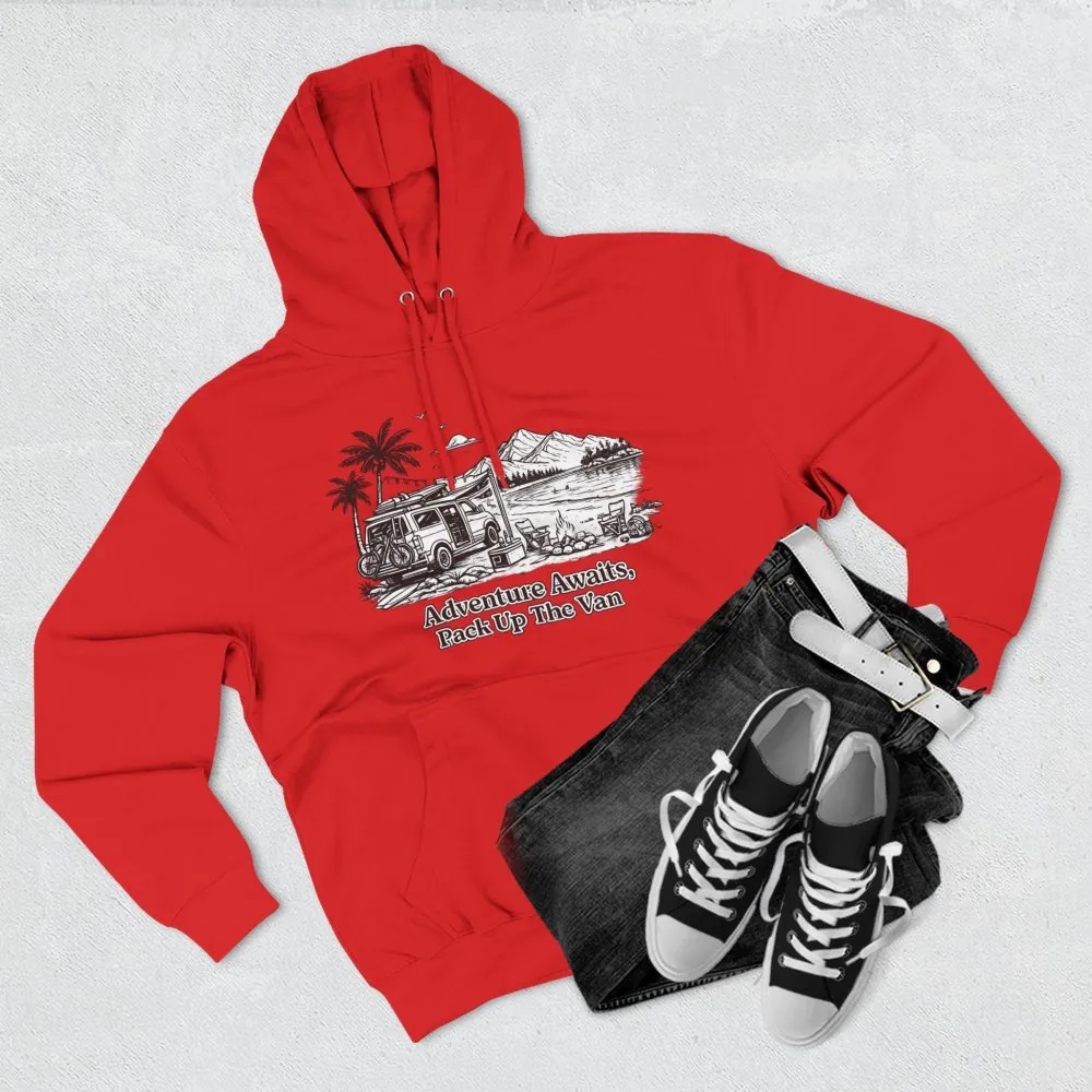 11417197394582534912_2048.jpeg Three-Panel Fleece Hoodie - "Adventure Awaits,Pack Up The Van" Design Minimal-Line