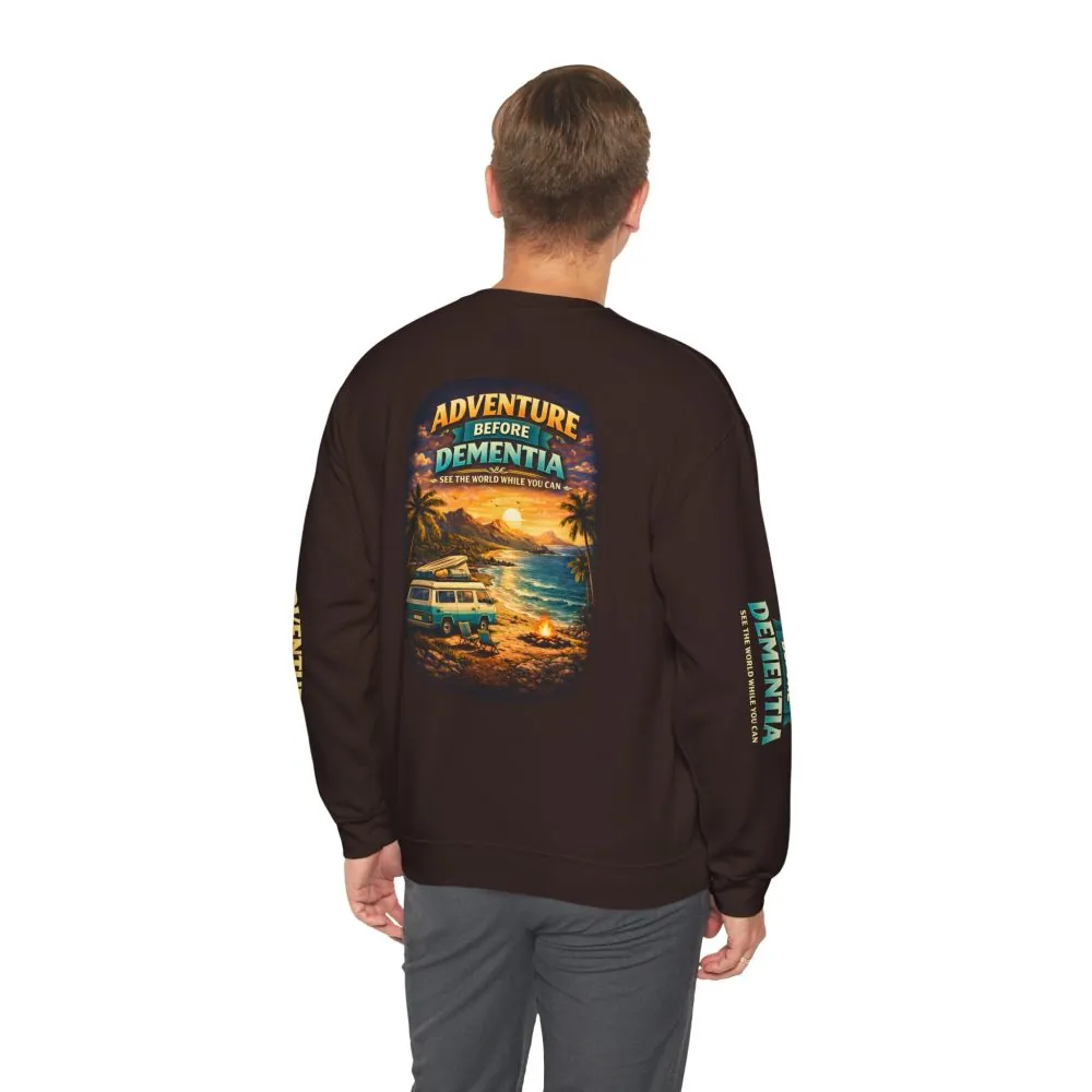 11419980526245544890_2048.jpeg Unisex Heavy Blend™ Crewneck Sweatshirt — "Adventure Before Dementia" Design Scenic-Line