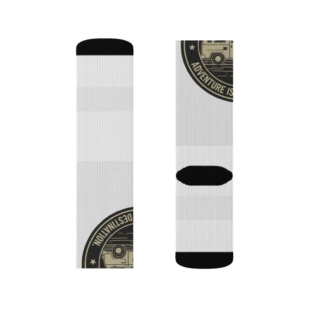 11431854655985646010_2048.jpeg Sublimation Socks — Retro Camper Roadtrip Crew Socks