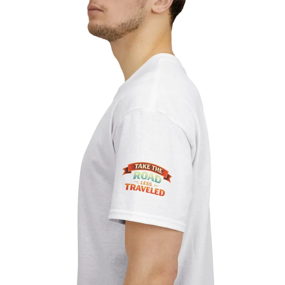 11448651479017450701_2048.jpeg Unisex Heavy Cotton Tee — "Take The Road Less Traveled" Design Scenic-Line