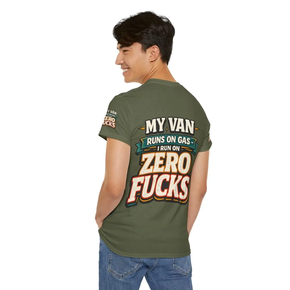 Unisex Heavy Cotton Tee — "My Van Runs On Gas" Design F**K-Line