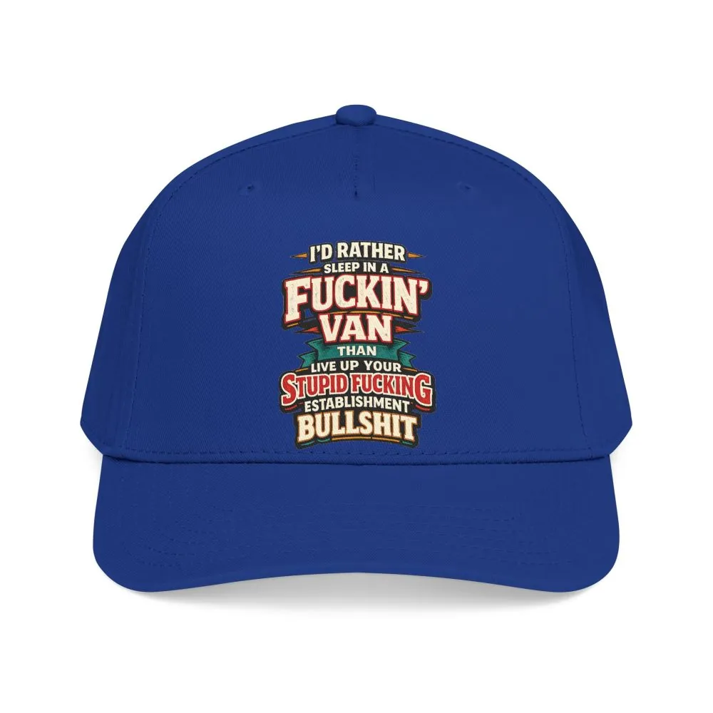 11468081324463927338_2048.jpeg Baseball Cap - "I´d Rather Sleep in A Fucking Van" Design F**K-Line