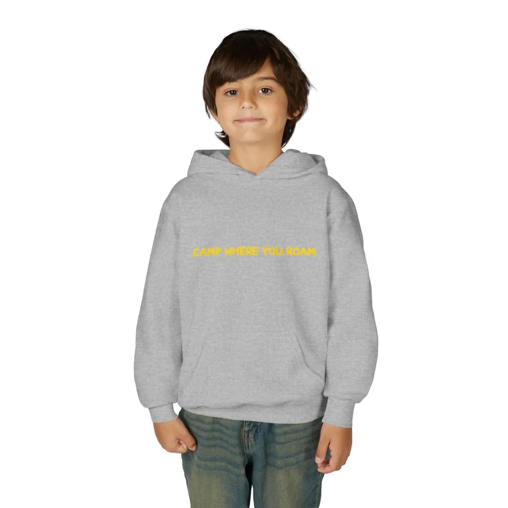 11469342273397261551_2048.jpeg Youth Hoodie(Gildan) – "Camp Where You Roam" (Design Sitcom-Line)