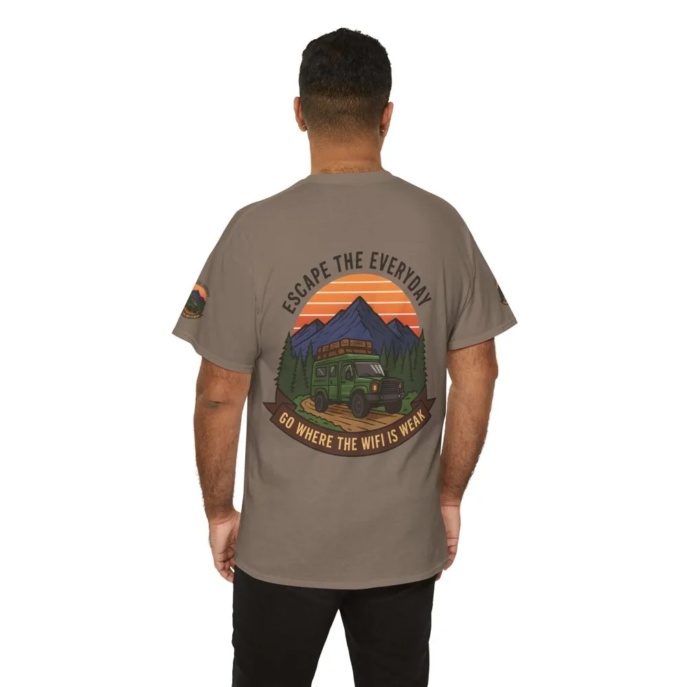 11483299359490740715_2048.jpeg Unisex Heavy Cotton Tee — "Go Where the WiFi Is Weak" Adventure Shirt