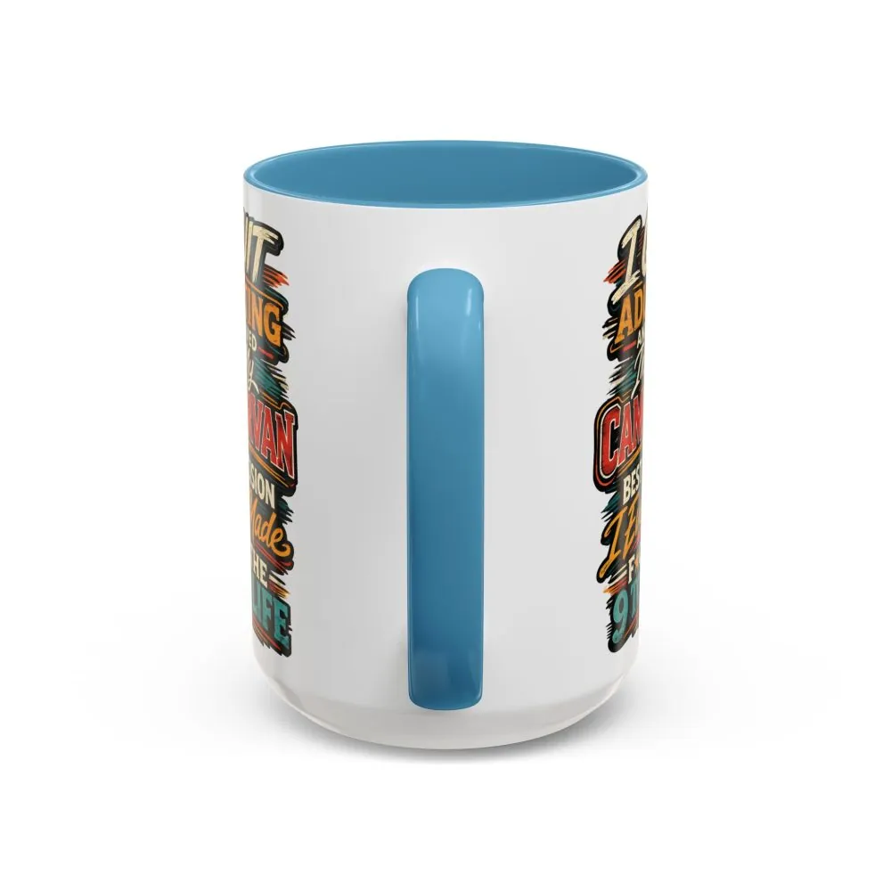 Accent Coffee Mug (11, 15oz) — "I Quit Adulting" Design F**K-Line
