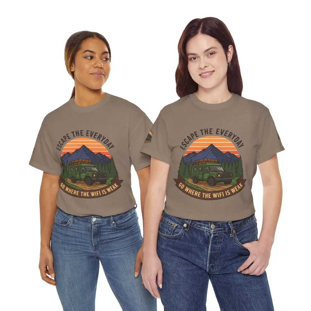 11497121812747794305_2048.jpeg Unisex Heavy Cotton Tee — "Go Where the WiFi Is Weak" Adventure Shirt