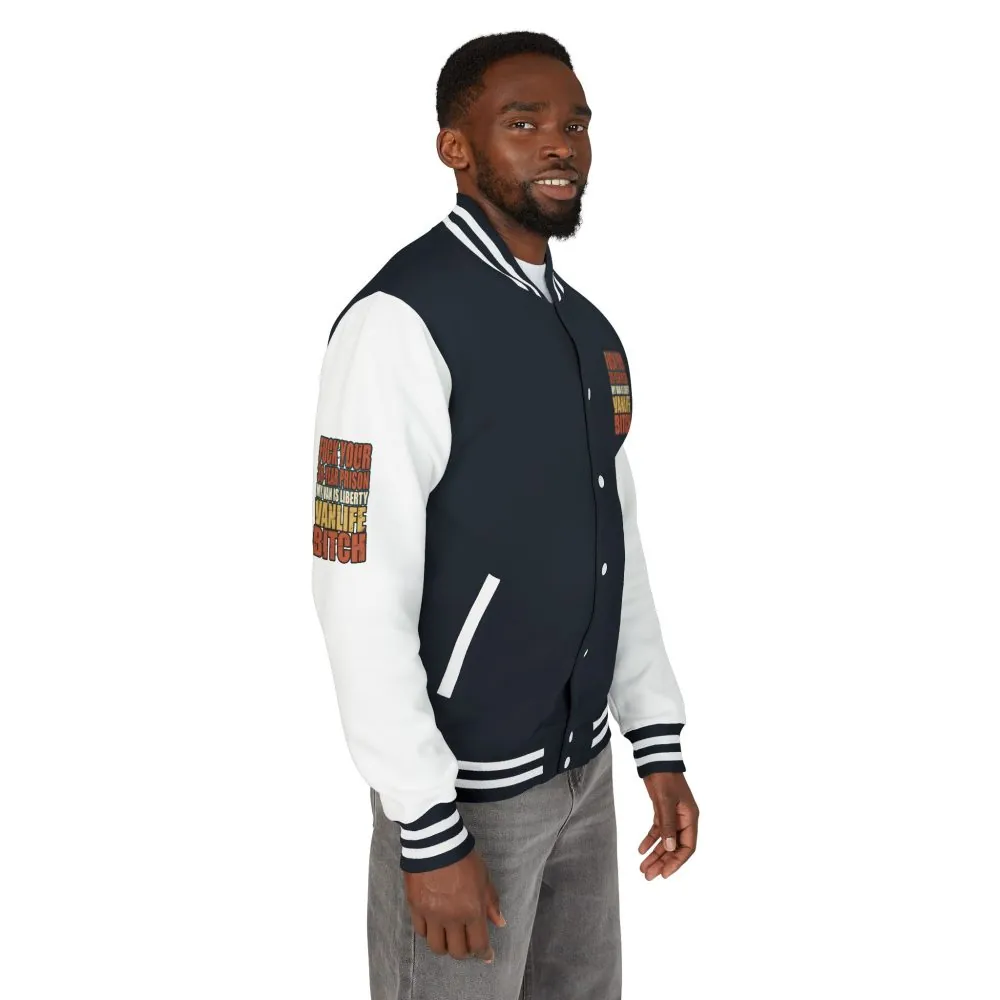 11507324434574731150_2048.jpeg Unisex Heavyweight Letterman Jacket — "Fuck Your 30 Year" Design F**K-Line