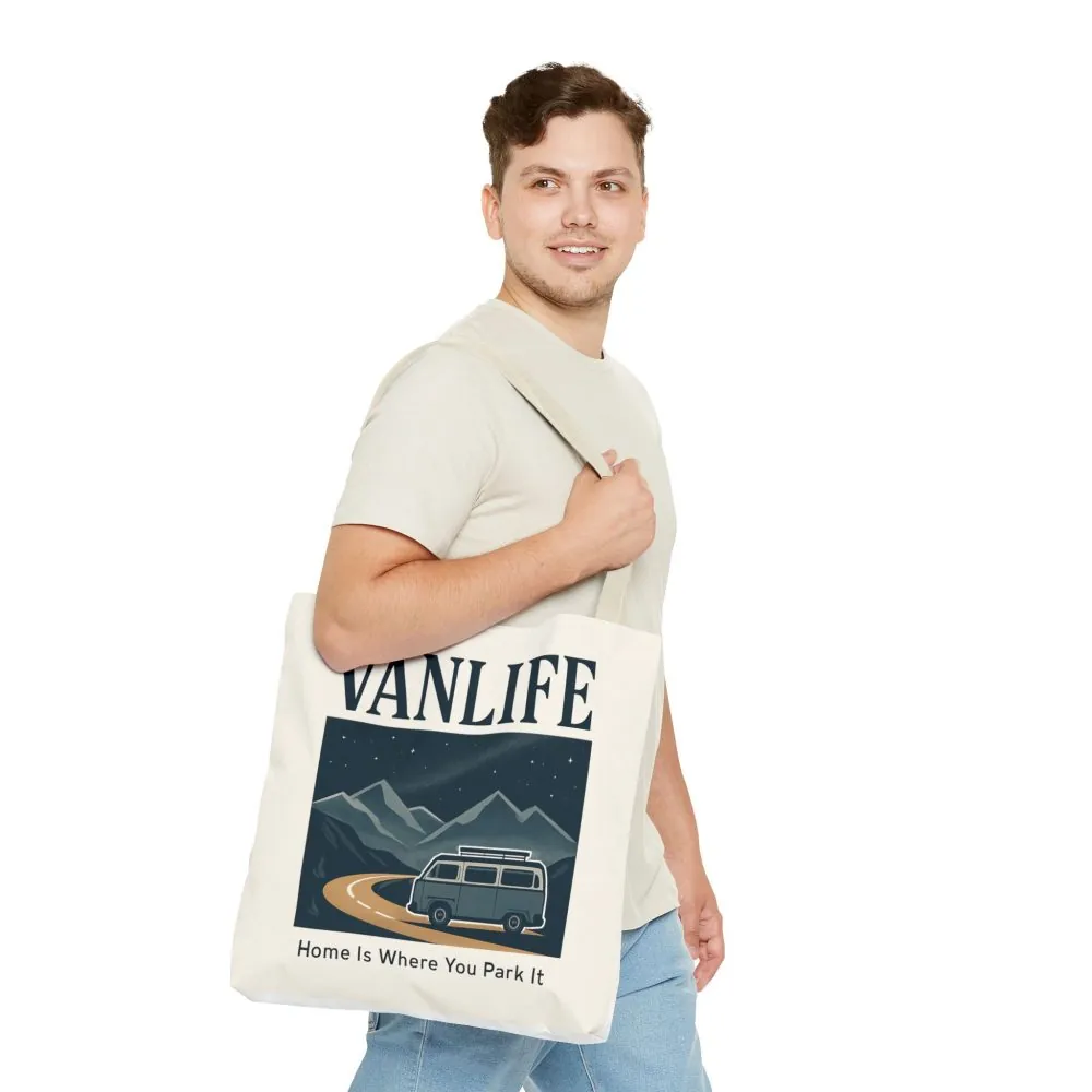 11514832099030743255_2048.jpeg Vanlife Tote Bag — "Vanlife - Home Is Where You Park It" Campervan Beach/Adventure Tote