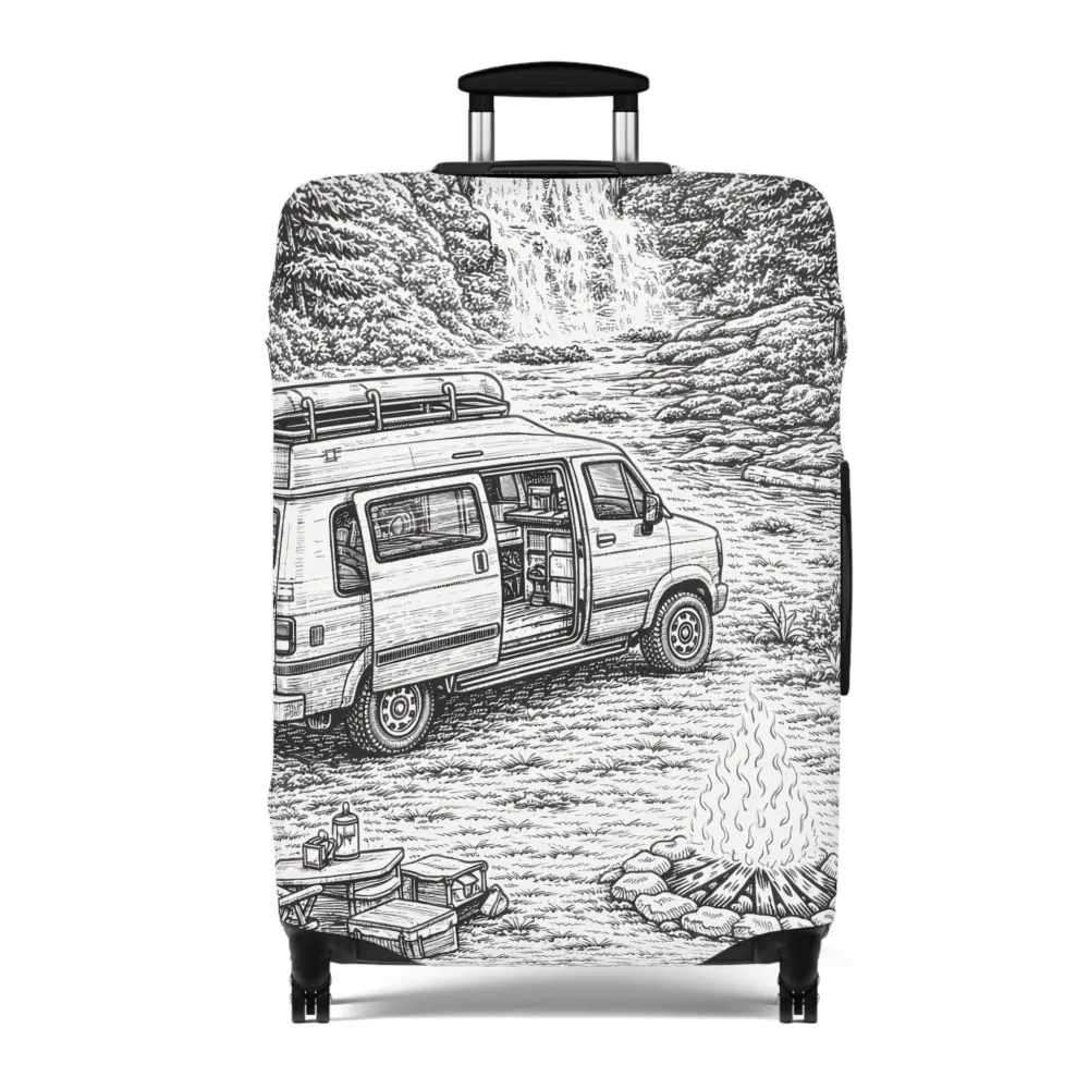 11514865084795311419_2048.jpeg Luggage Cover — Adventure Camper Sketch Travel Suitcase