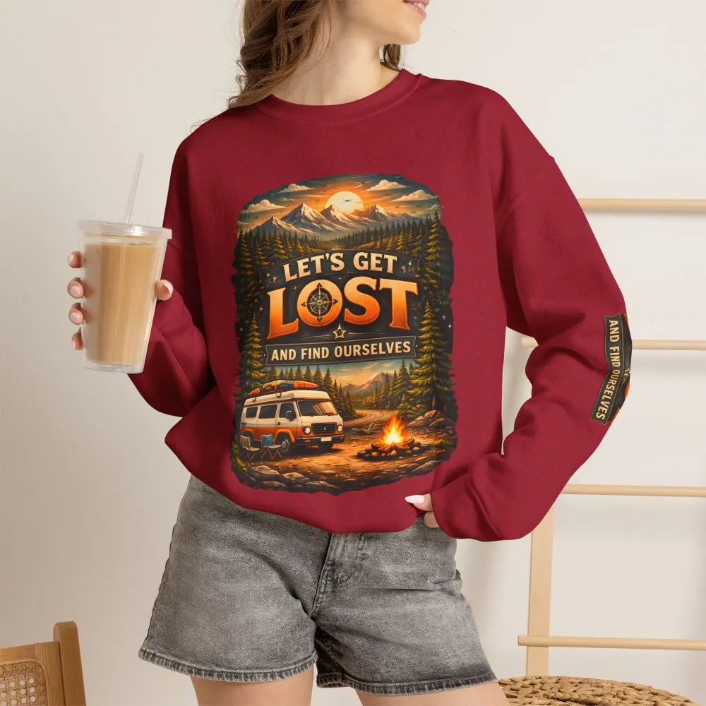 11527610652806149316_2048.jpeg Unisex Heavy Blend™ Crewneck Sweatshirt — "Let´s Get Lost And Found Ourselfs" Design Scenic-Line