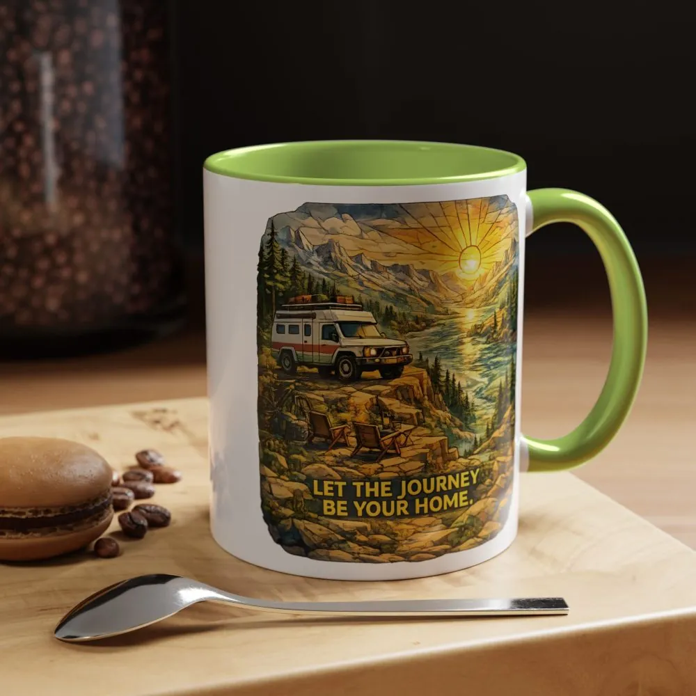 11535804932395248397_2048.jpeg Accent Coffee Mug (11, 15oz) — "Let The Journey Be Your Home" Design Cubic-Line