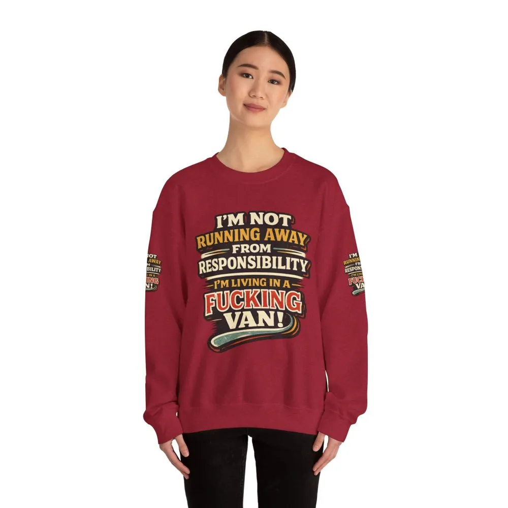 11569537865353402507_2048.jpeg Unisex Heavy Blend™ Crewneck Sweatshirt — "I`m Not running Away" Design F**K-Line