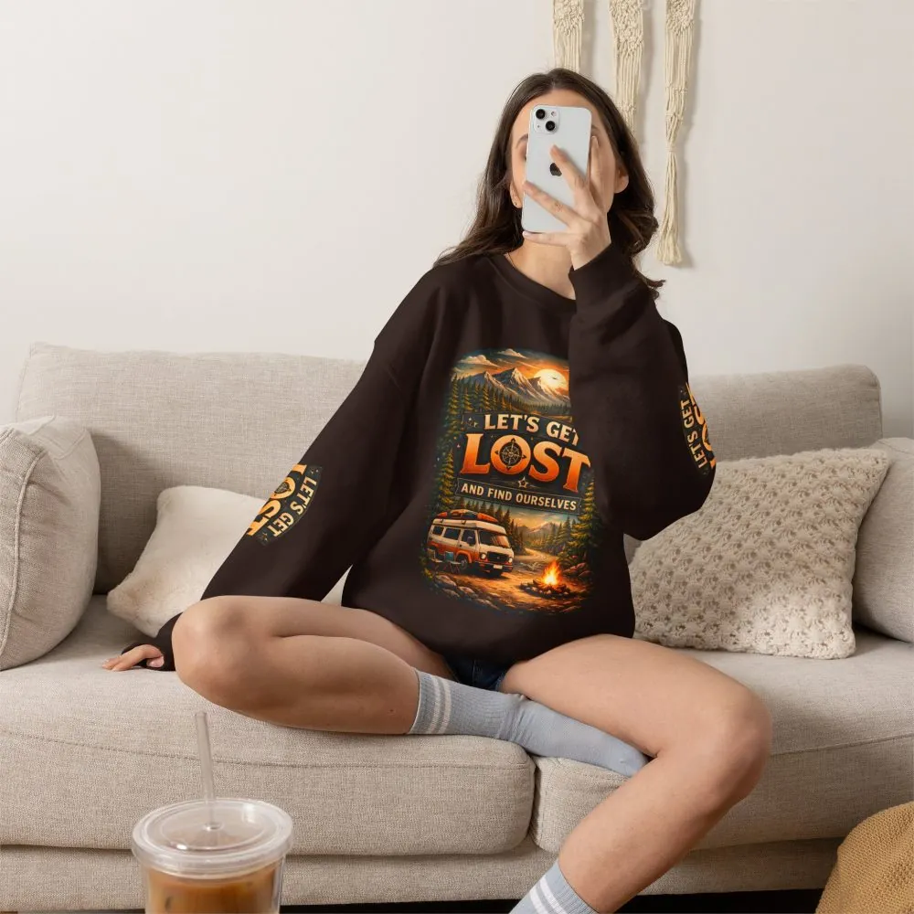 11571848925076445300_2048.jpeg Unisex Heavy Blend™ Crewneck Sweatshirt — "Let´s Get Lost And Found Ourselfs" Design Scenic-Line