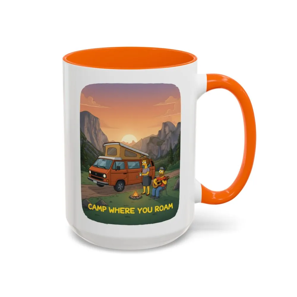 11573850181258962181_2048.jpeg Accent Coffee Mug (11, 15oz) — "Camp Where You Roam" Design Sitcom-Line