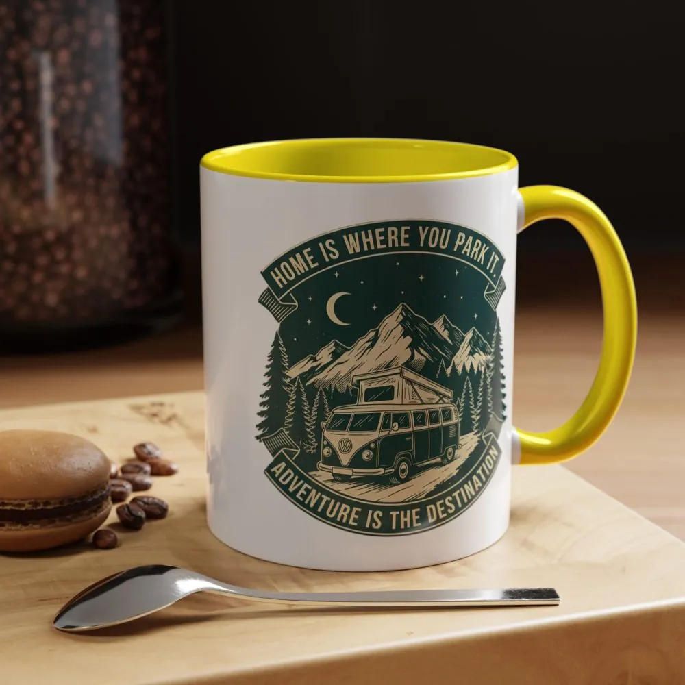 11592783442177224533_2048.jpeg Coffee Mug — "Home Is Where You Park It-Adventure is the destination" (11/15oz) (Both sides printed)