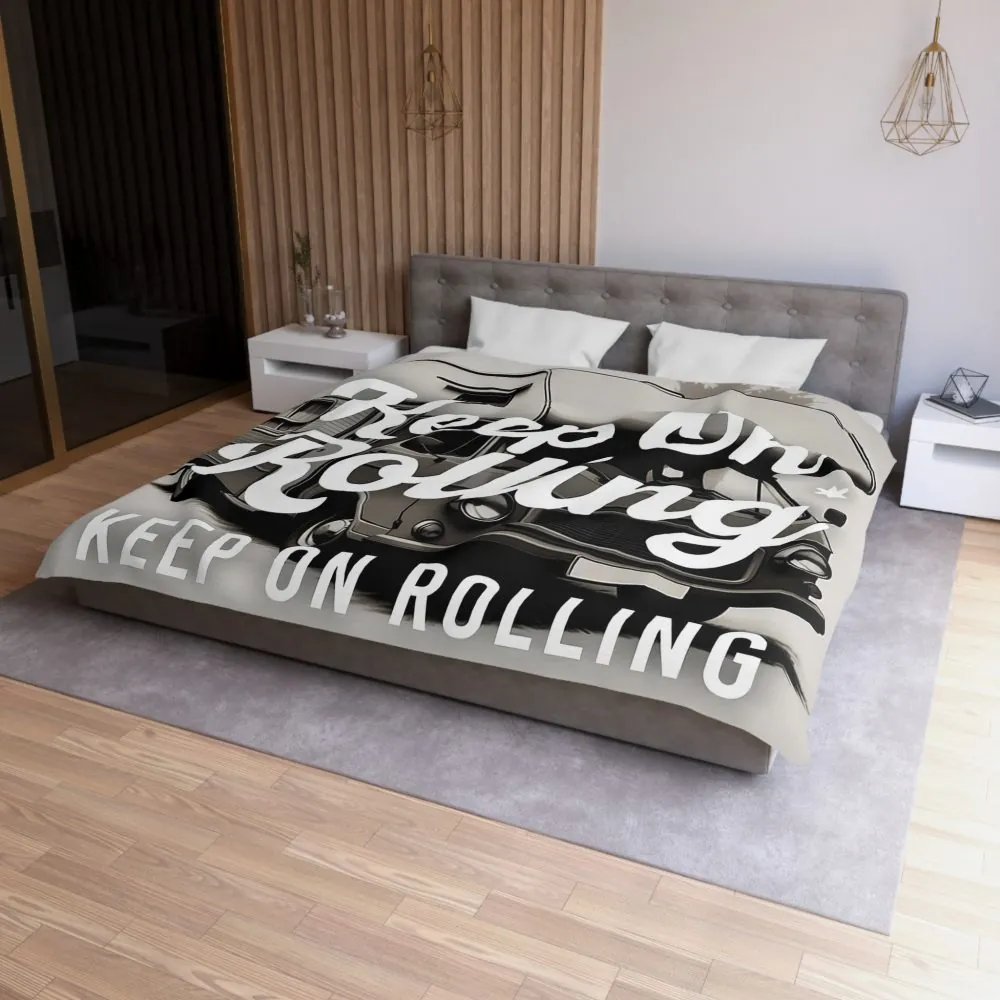 11617293482260437292_2048.jpeg Duvet Cover — "Keep On Rolling" Retro Motorhome Bedding