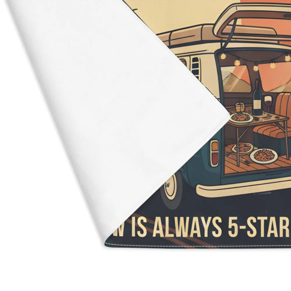 11618469160575001470_2048.jpeg Vanlife Placemat — "Fuel Your Wanderlust: Dinner Is Where You Park It" Camper Van Scenic Placemat