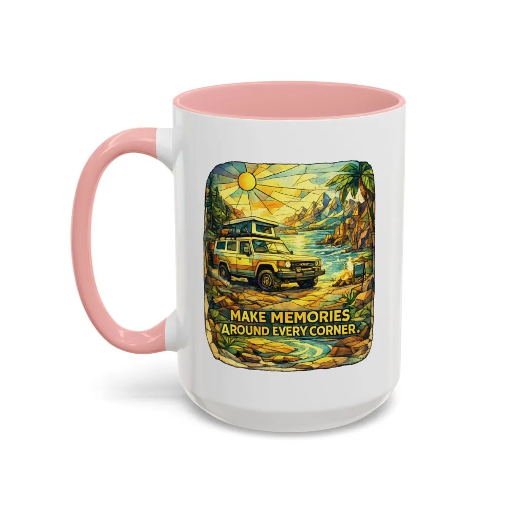 1161897854751610159_2048.jpeg Accent Coffee Mug (11, 15oz) — "Make Memories Around Every Corner" Design Cubic-Line