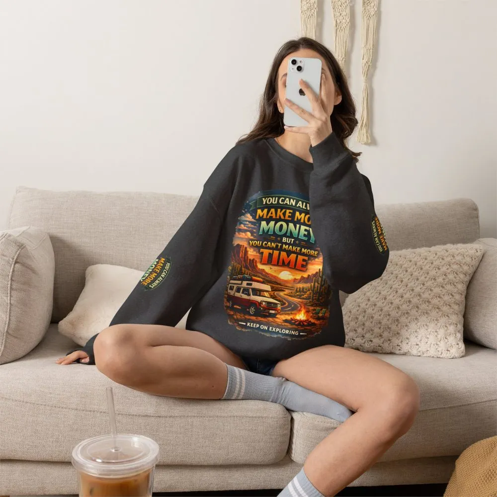 11621179537445660920_2048.jpeg Unisex Heavy Blend™ Crewneck Sweatshirt — "You Can Always Make More Money" Design Scenic-Line