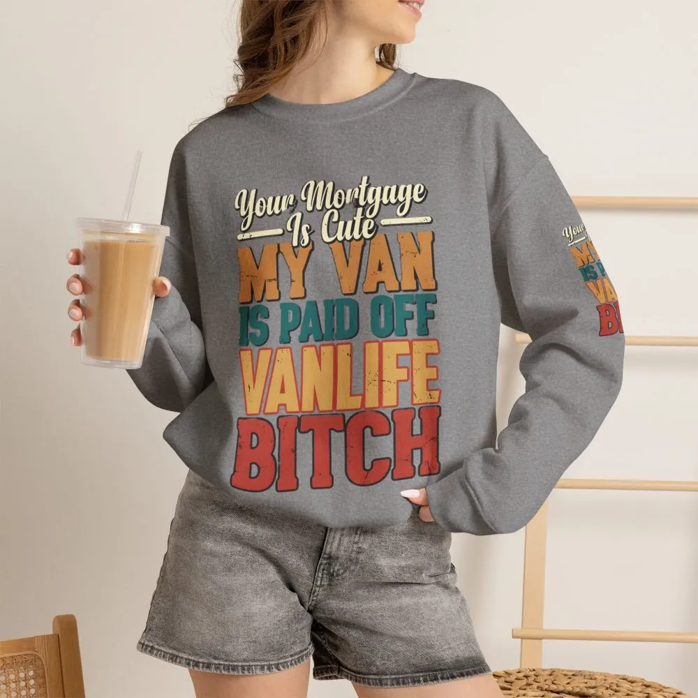 1162130988965581898_2048.jpeg Unisex Heavy Blend™ Crewneck Sweatshirt — "Your Mortgage Is Cute" Design F**K-Line