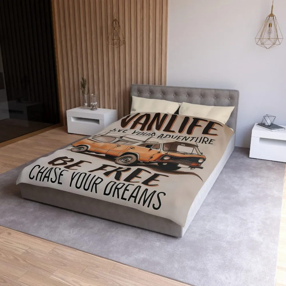 11629956108731321852_2048.jpeg Duvet Cover – “Be Free / Live Your Adventure” Camper Van Bedding