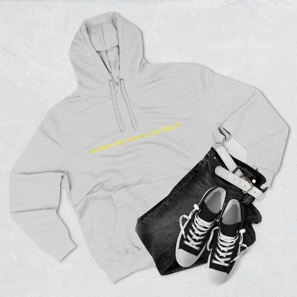 11638612416975634549_2048.jpeg Three-Panel Fleece Hoodie - "Adventure Awaits-Go Find It"" Design Sitcom-Line
