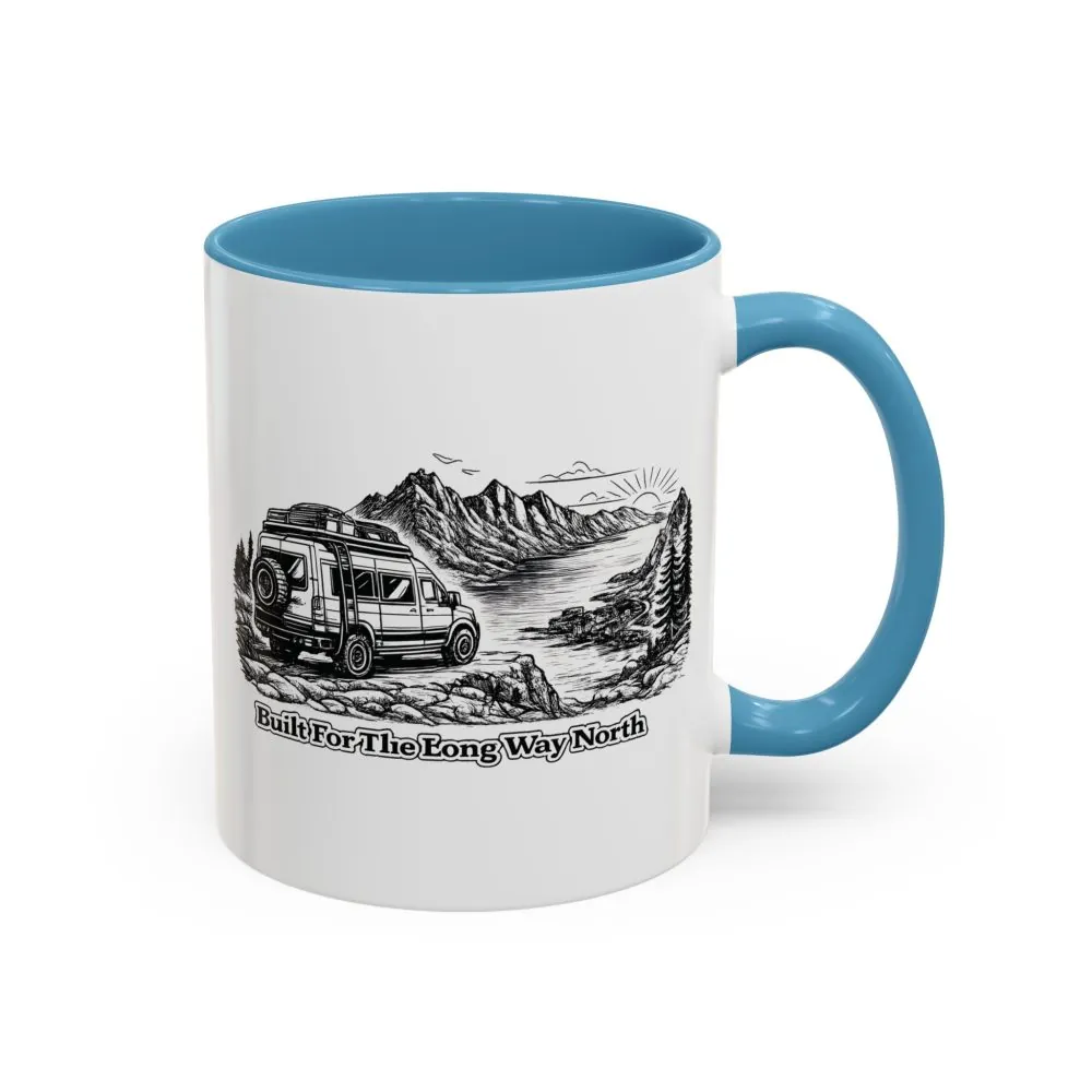 11645183375354644151_2048.jpeg Accent Coffee Mug (11, 15oz) — "Built For The Long Way North" Design Minimal-Line