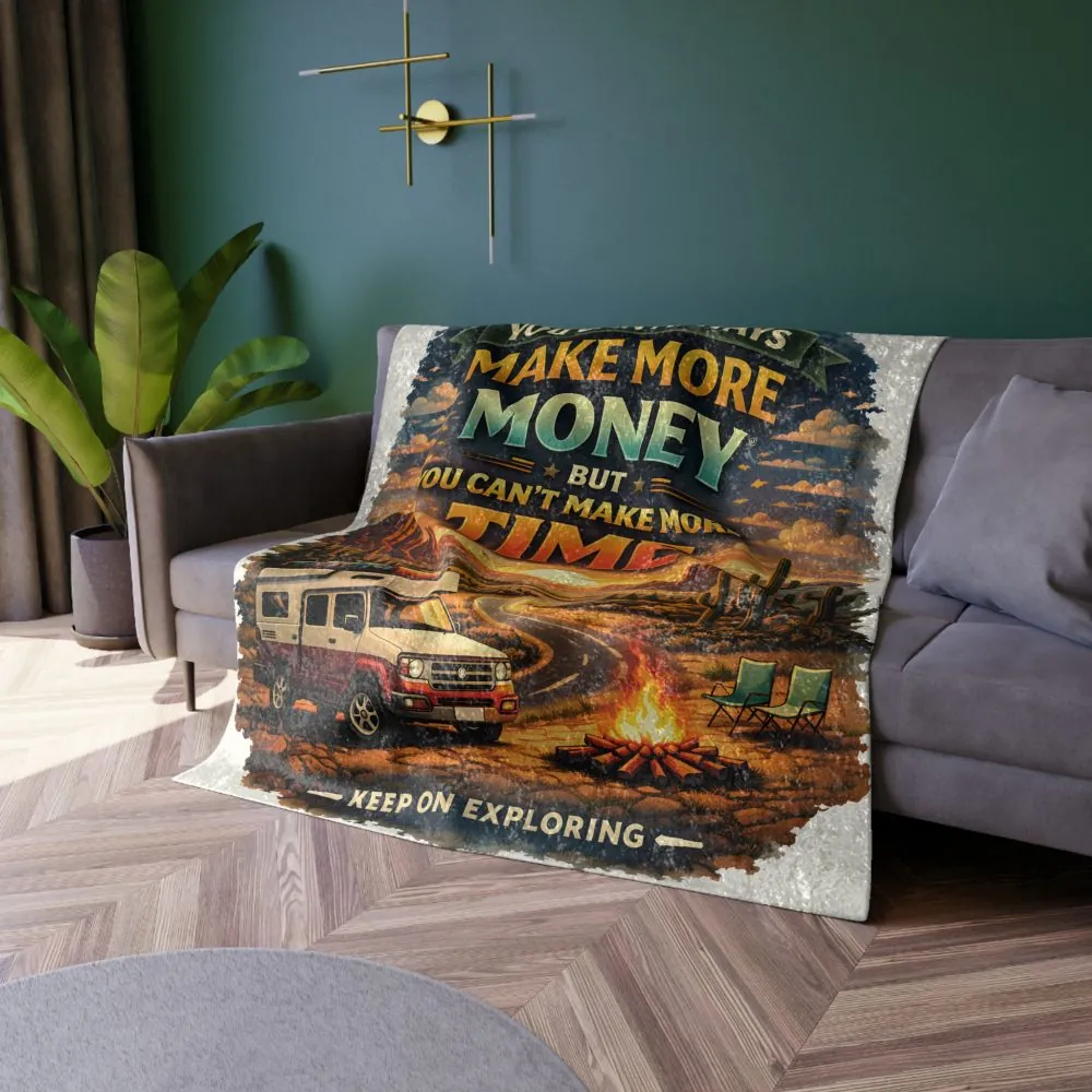 11648519721693651058_2048.jpeg Crushed Velvet Blanket —"You Can Always Make More Money" Design Scenic-Line (Campervan)