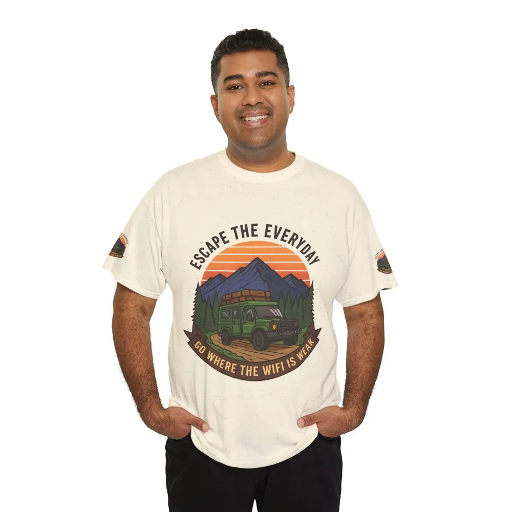 11652248137648992485_2048.jpeg Unisex Heavy Cotton Tee — "Go Where the WiFi Is Weak" Adventure Shirt
