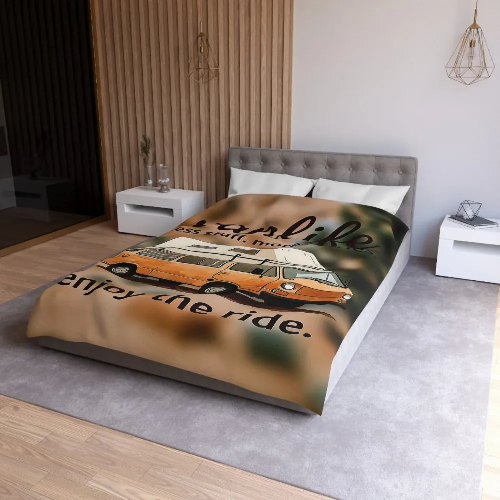 11664031244836759525_2048.jpeg Duvet Cover – “Vanlife - Less Stuff. More Stories. Enjoy the Ride.” Camper Van Bedding