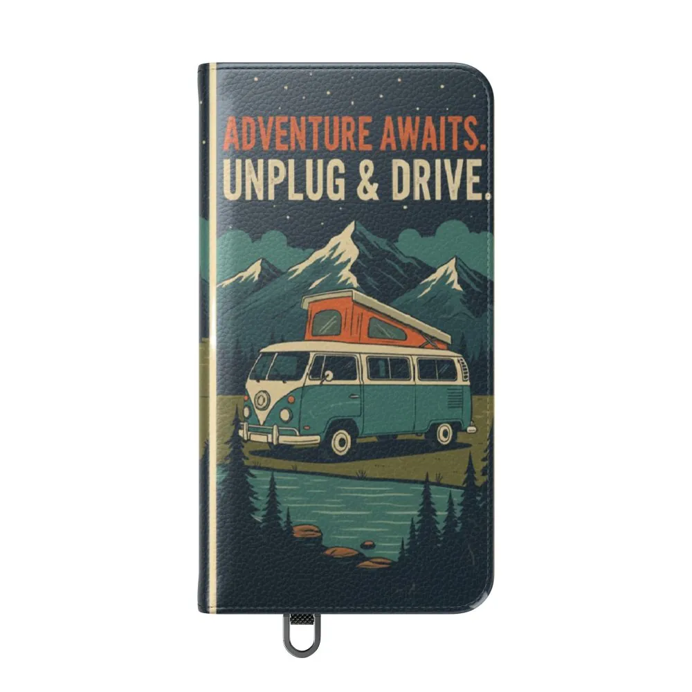 Flip Phone Case — "Fuel Your Journey, Not the Wifi" Wallet Cover