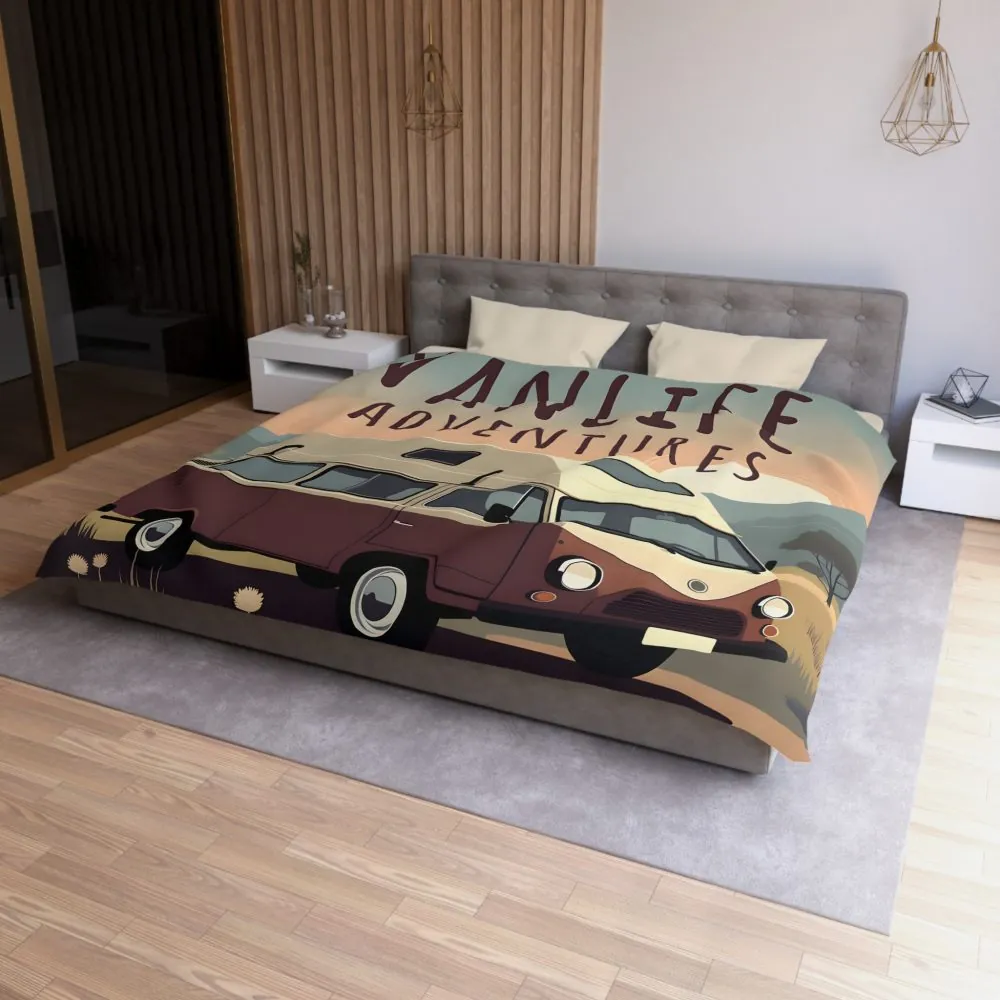 11676104430277745666_2048.jpeg Duvet Cover - 'Vanlife Adventures' Retro Camper Bedding