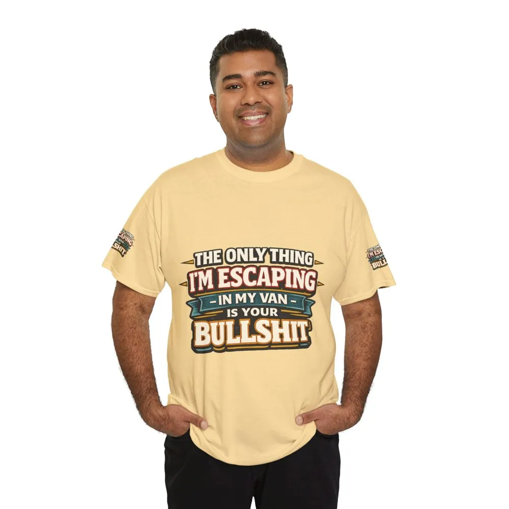 11689260064932172626_2048.jpeg Unisex Heavy Cotton Tee — "The Only Thing I´m Escaping" Design F**K-Line