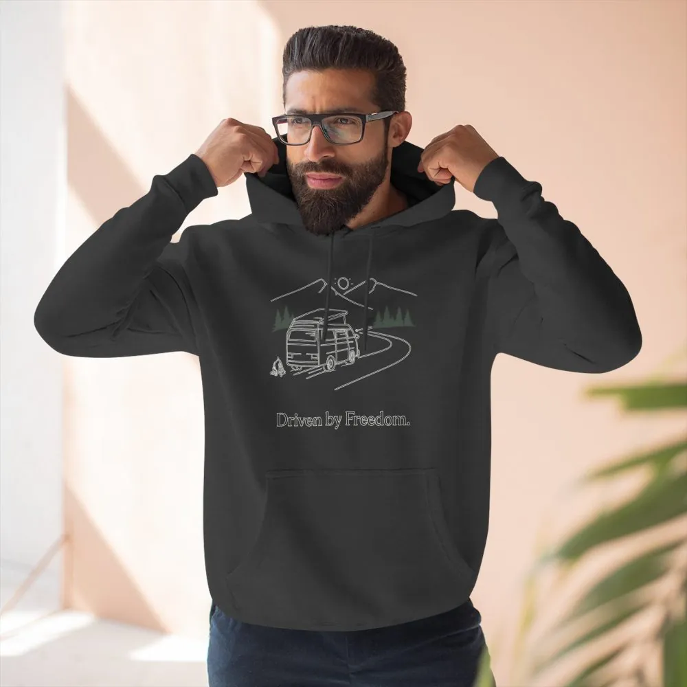 11697816573264835093_2048.jpeg Three-Panel Fleece Hoodie - "Driven By Freedom" Design Minimal-Line