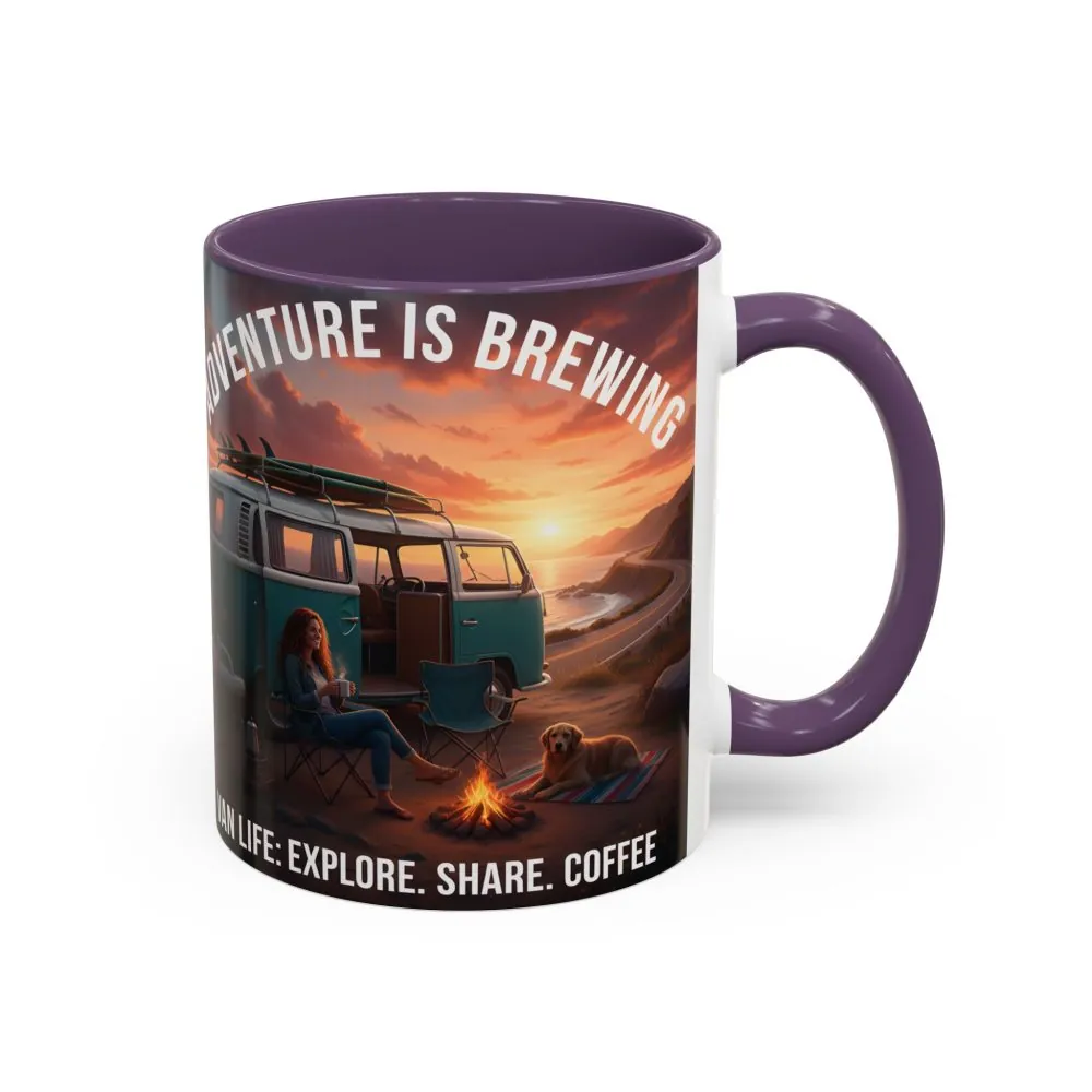 11704628043854050796_2048.jpeg Accent Coffee Mug (11, 15oz) — "Adventure is brewing"