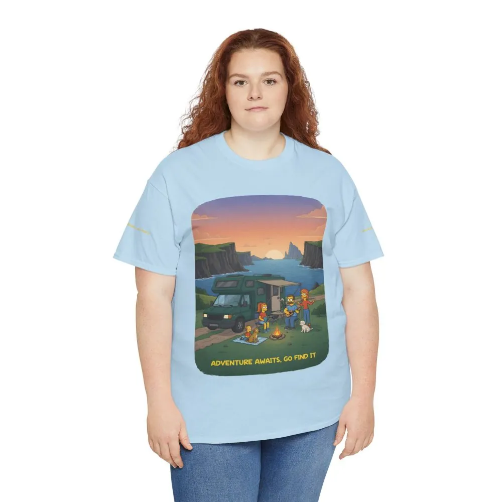 11712820428252128301_2048.jpeg Unisex Heavy Cotton Tee — "Adventure Awaits-Go Find It" Design Sitcom-Line