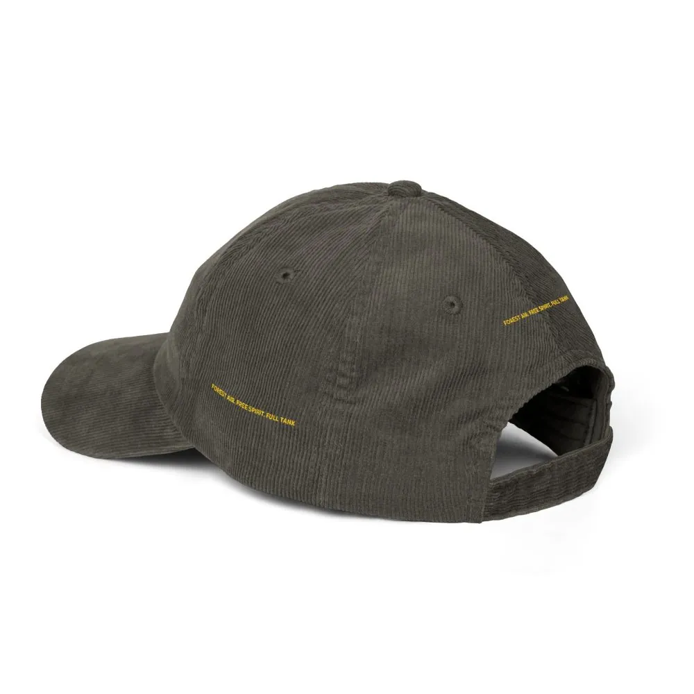 11712935617520910504_2048.jpeg Vintage Corduroy Cap (Embroidery) — "Forest Air.Free Spirit.Full Tank" Embroidered Hat