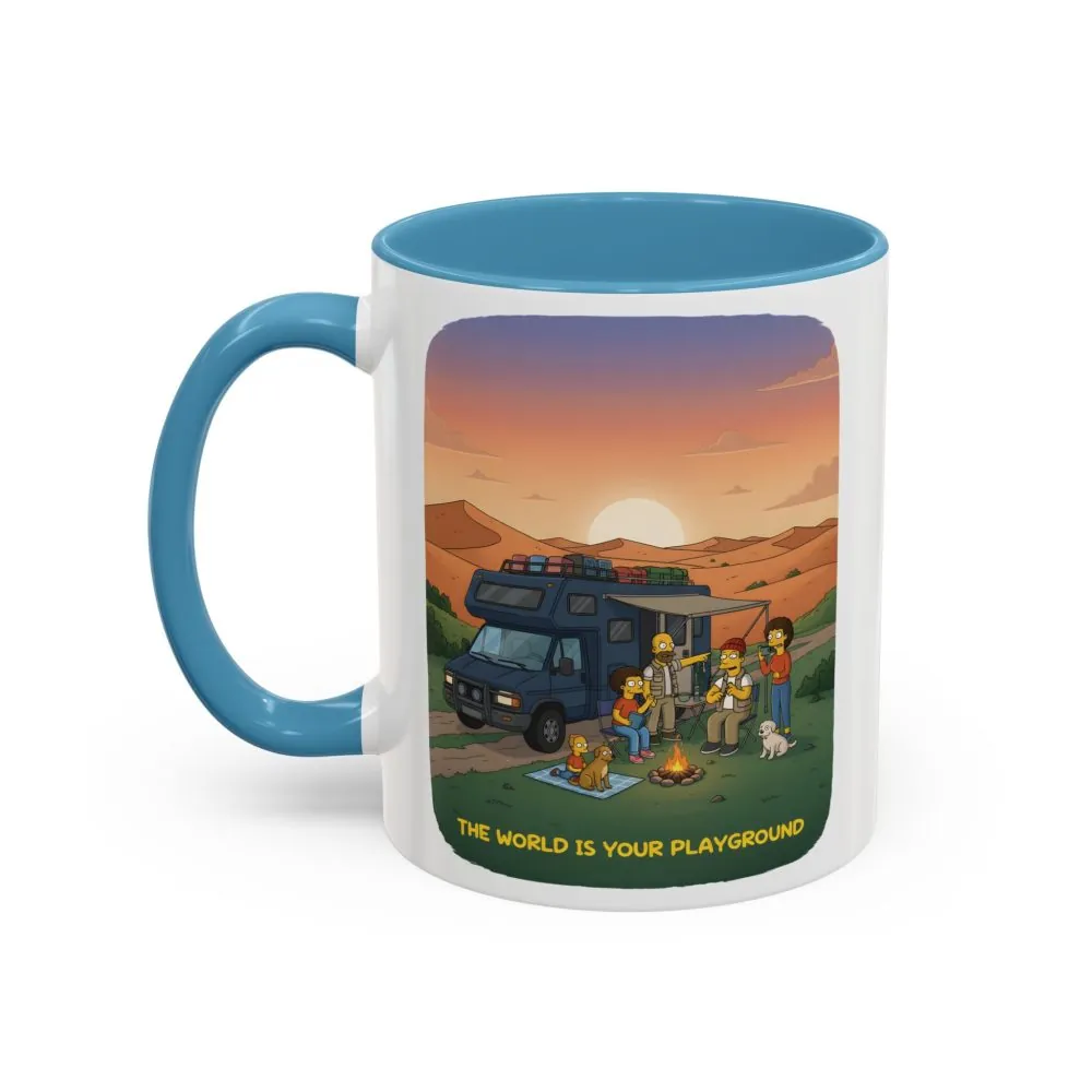 11754598104389763007_2048.jpeg Accent Coffee Mug (11, 15oz) — "The World Is Your playground" Design Sitcom-Line