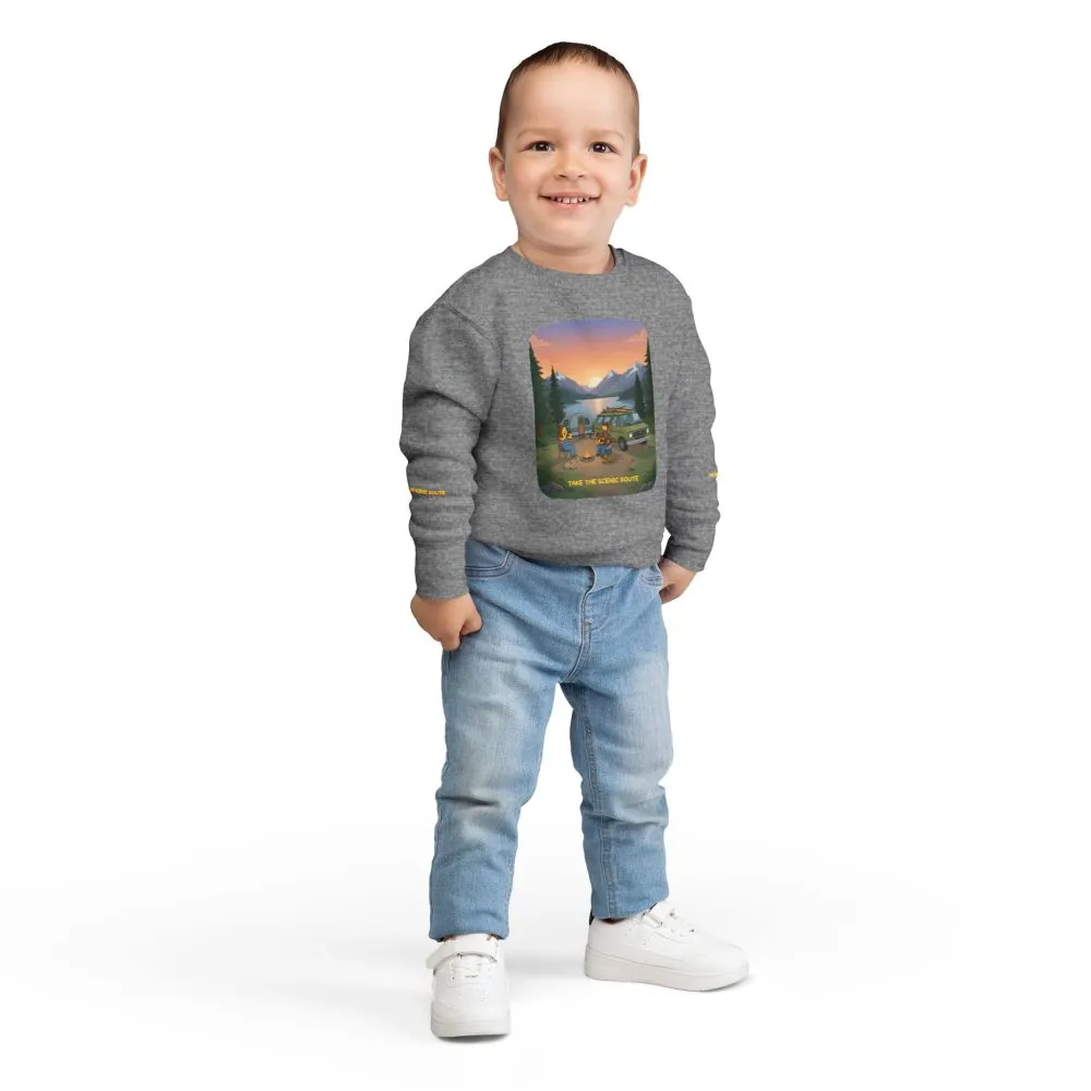 11765658836162149972_2048.jpeg Toddler Sweatshirt - "Take The Scenic Route" (Design Sitcom-Line)